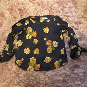 Ann Taylor Loft - grey blouse size medium petite